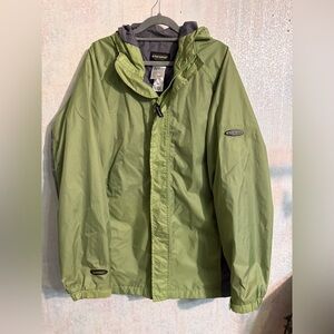 Stearns Dry Wear Green Full Zip Long Sleeve Rain Coat Hoodie Jacket Adult Lg